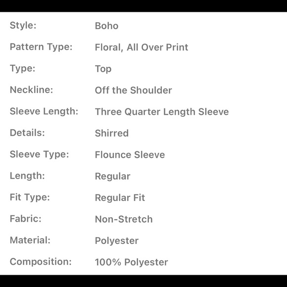 Boho Floral Print Off Shoulder Smocked Shirred Top Blouse - Picture 8 of 8